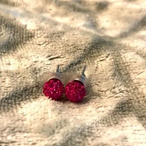 Hot Pink stud earrings